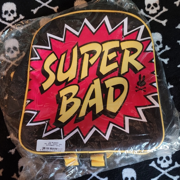 Six Bunnies Super Bad Backpack Kids Backpack Punk Rockabilly - Picture 2 of 3